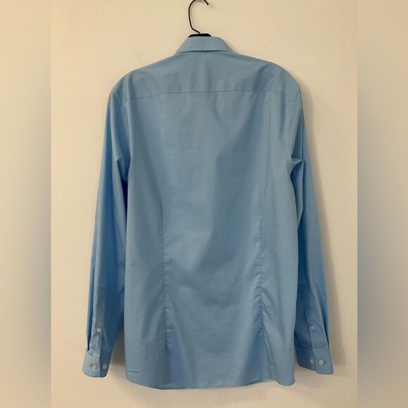 KENNETH COLE Men's Blue Dress Shirt Slim Fit Stretch Easy Care AWear2 15.5 34/35 - Picture 3 of 9